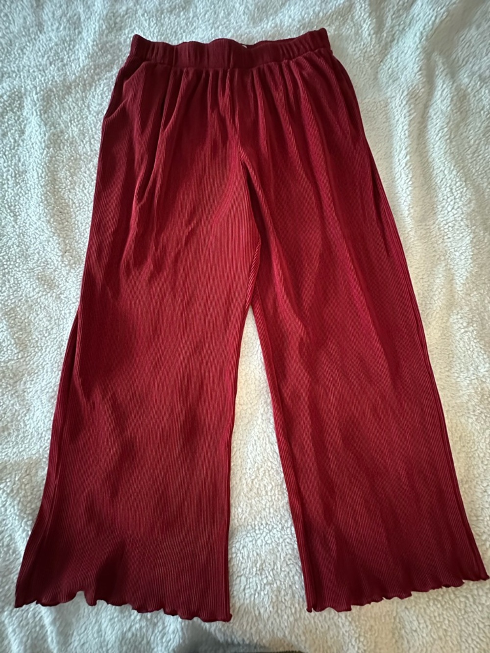 Abercrombie & Fitch Textured Wide Leg Pant